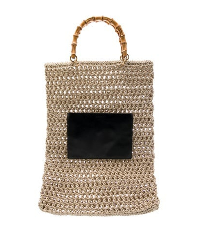 Jil Sander Sander Wicker Top Handle Bag