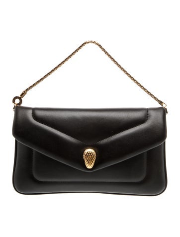 Leather Serpenti Reverse Envelope Pouch
