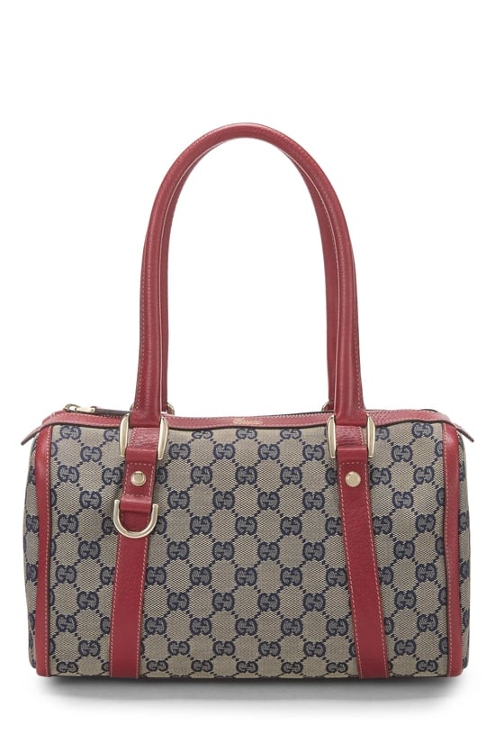 Red Original GG Canvas D-Ring Abbey Boston Handbag