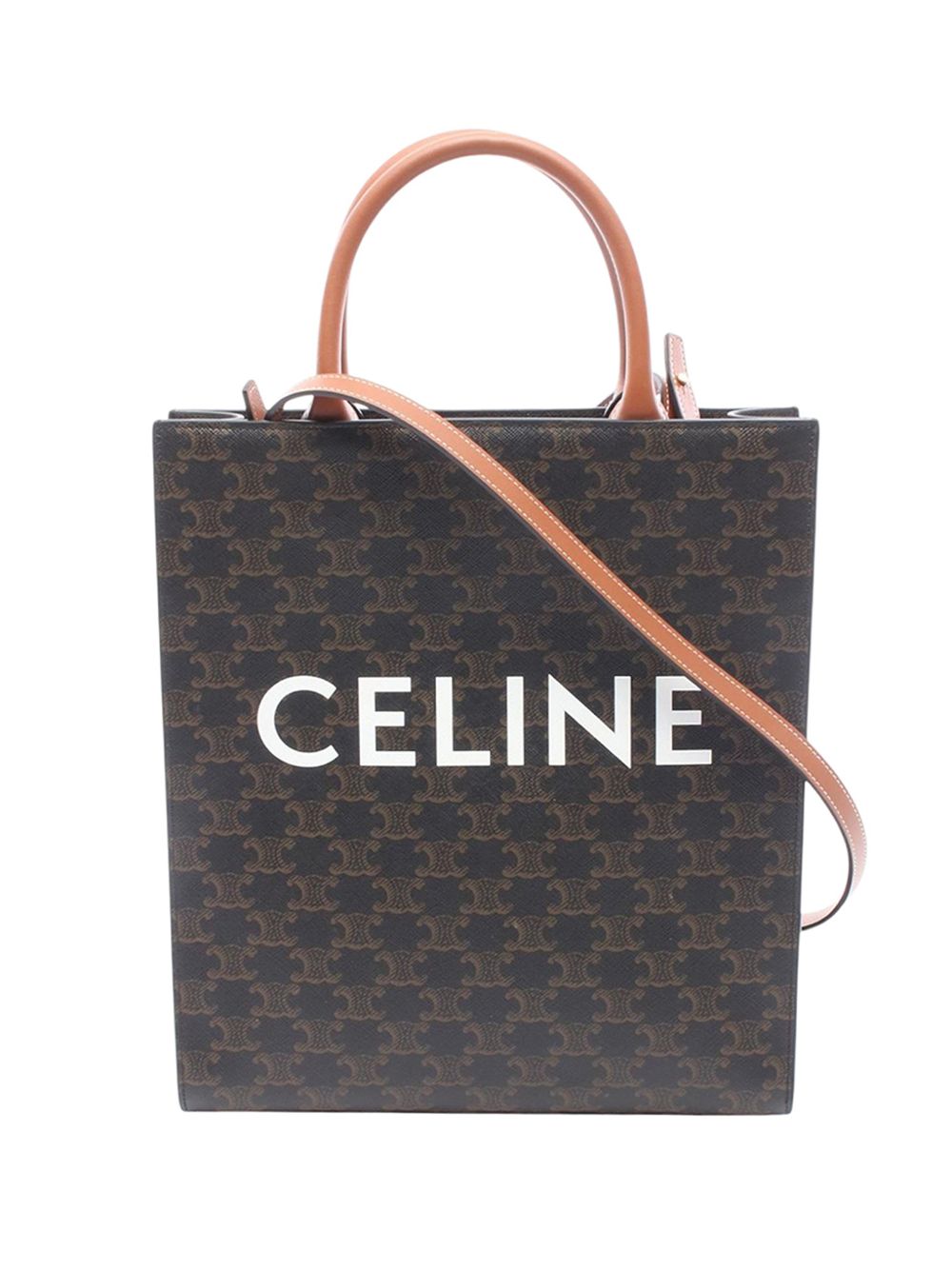 2010-2026 Small Triomphe Coated Canvas Vertical Cabas Tote satchel