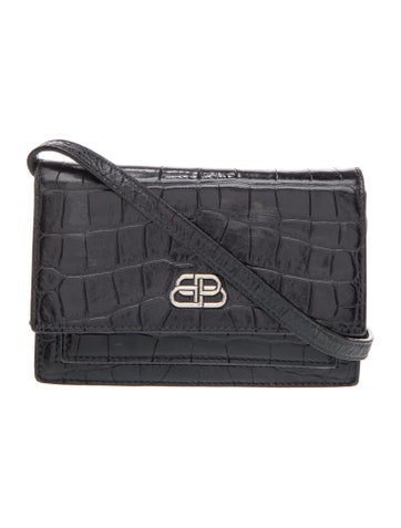 Balenciaga Embossed Leather Shoulder Bag