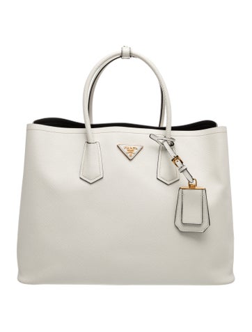 Saffiano Leather Double Bag Medium