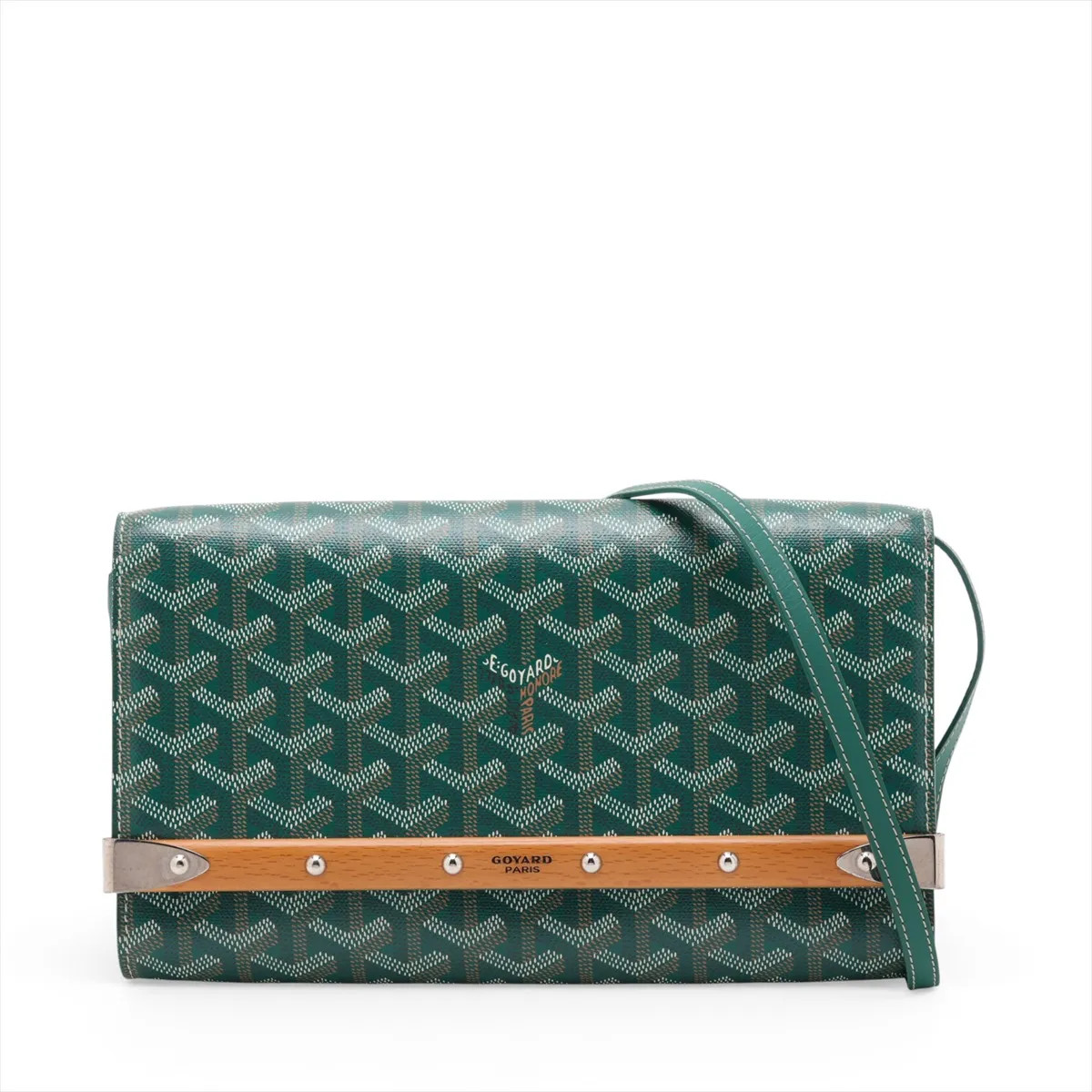 Goyard Monte Carlo PVC & leather Shoulder bag Green