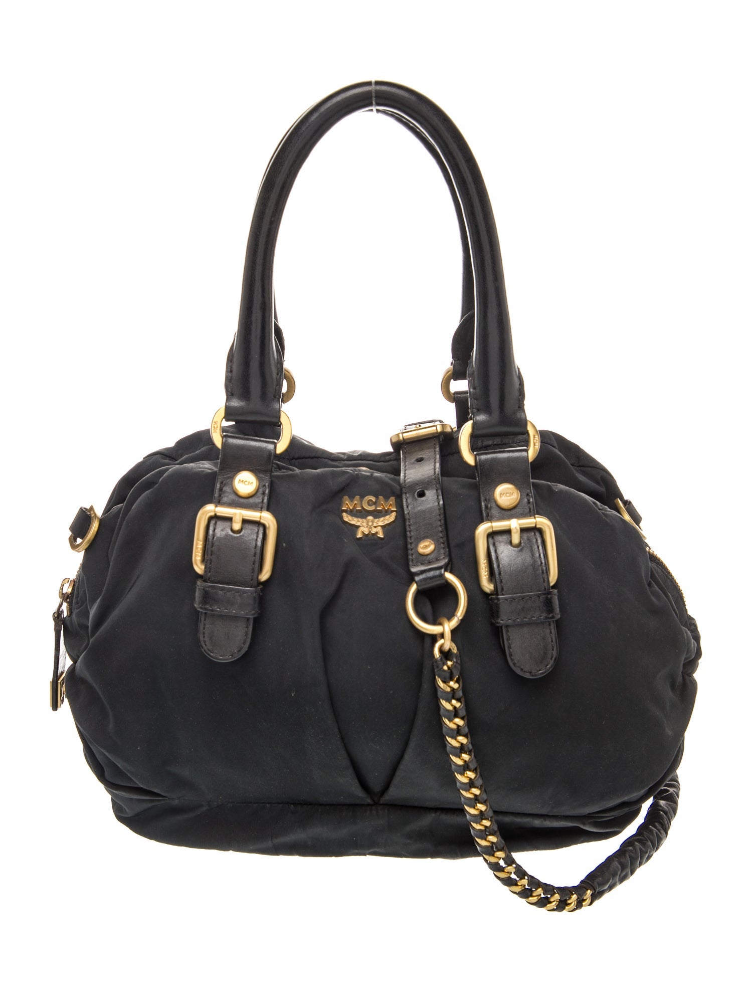 MCM Quilted Top Handle Bag