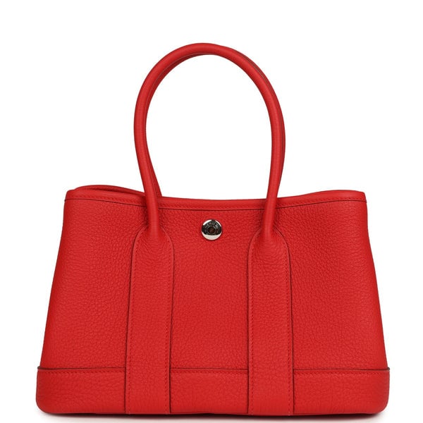 Hermes Hermes Garden Party Neo 23 Rouge De Coeur Togo Palladium Hardware
