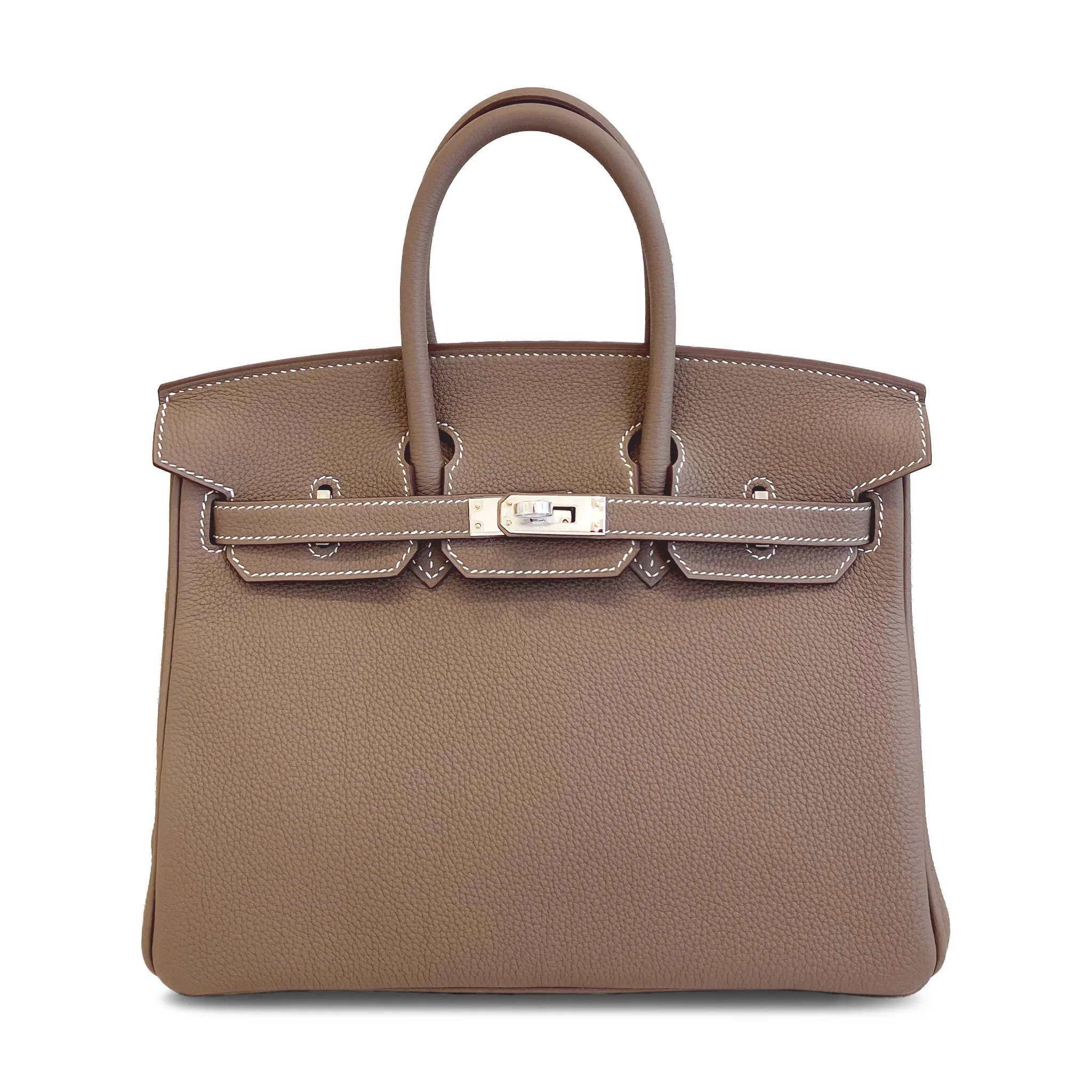 Brand New ( Rank N ) HERMÈS Birkin 25 Etoupe (18) Togo Palladium hardware G (2026)