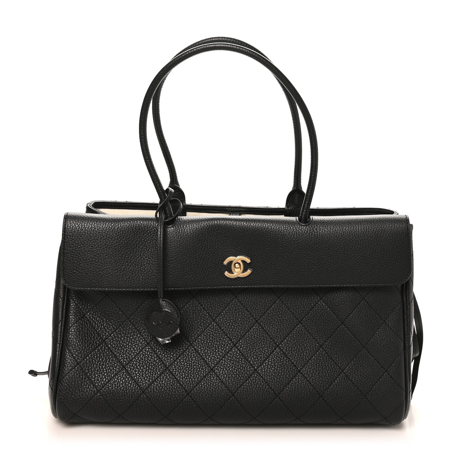 Chanel Grained Calfskin Stitched Urban Essentials Large Shopping Bag Black