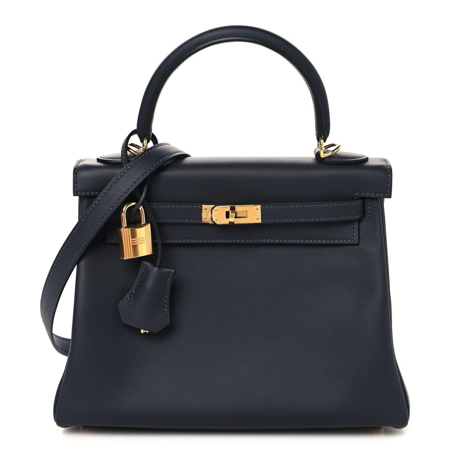 Hermes Swift Kelly Retourne 25 Bleu Indigo