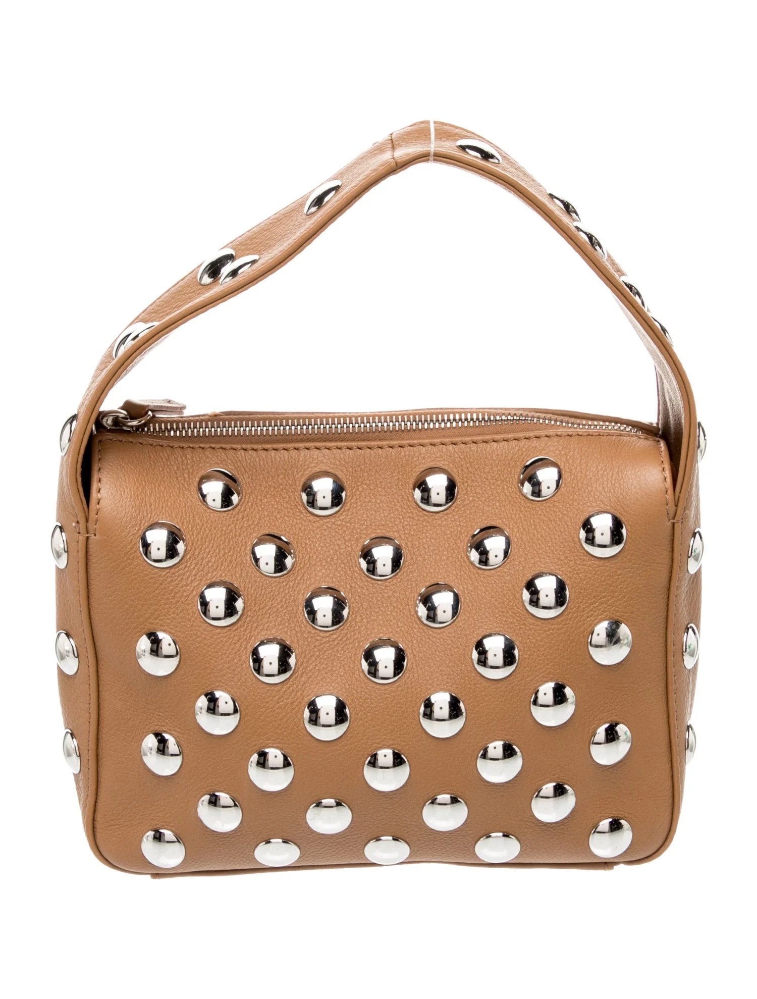 Khaite Leather Studded Leather Elena Shoulder Bag Medium