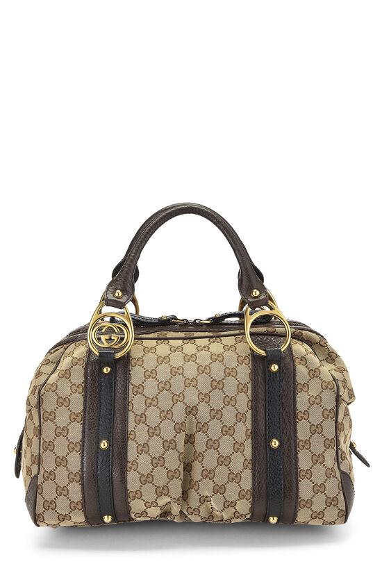 Gucci Brown Original GG Canvas Satchel