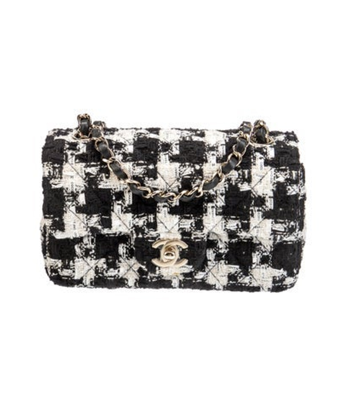 Chanel Classic Rectangular Mini Tweed Flap Bag W Tags