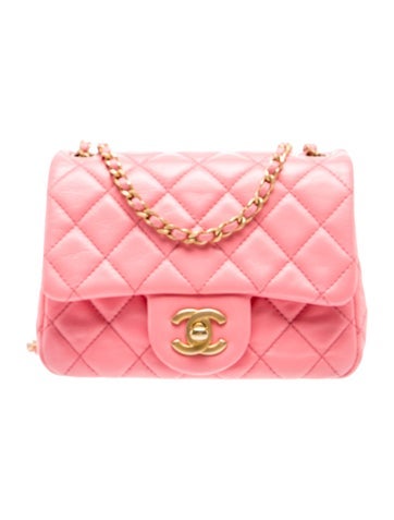 Mini Square Pearl Crush Flap Bag