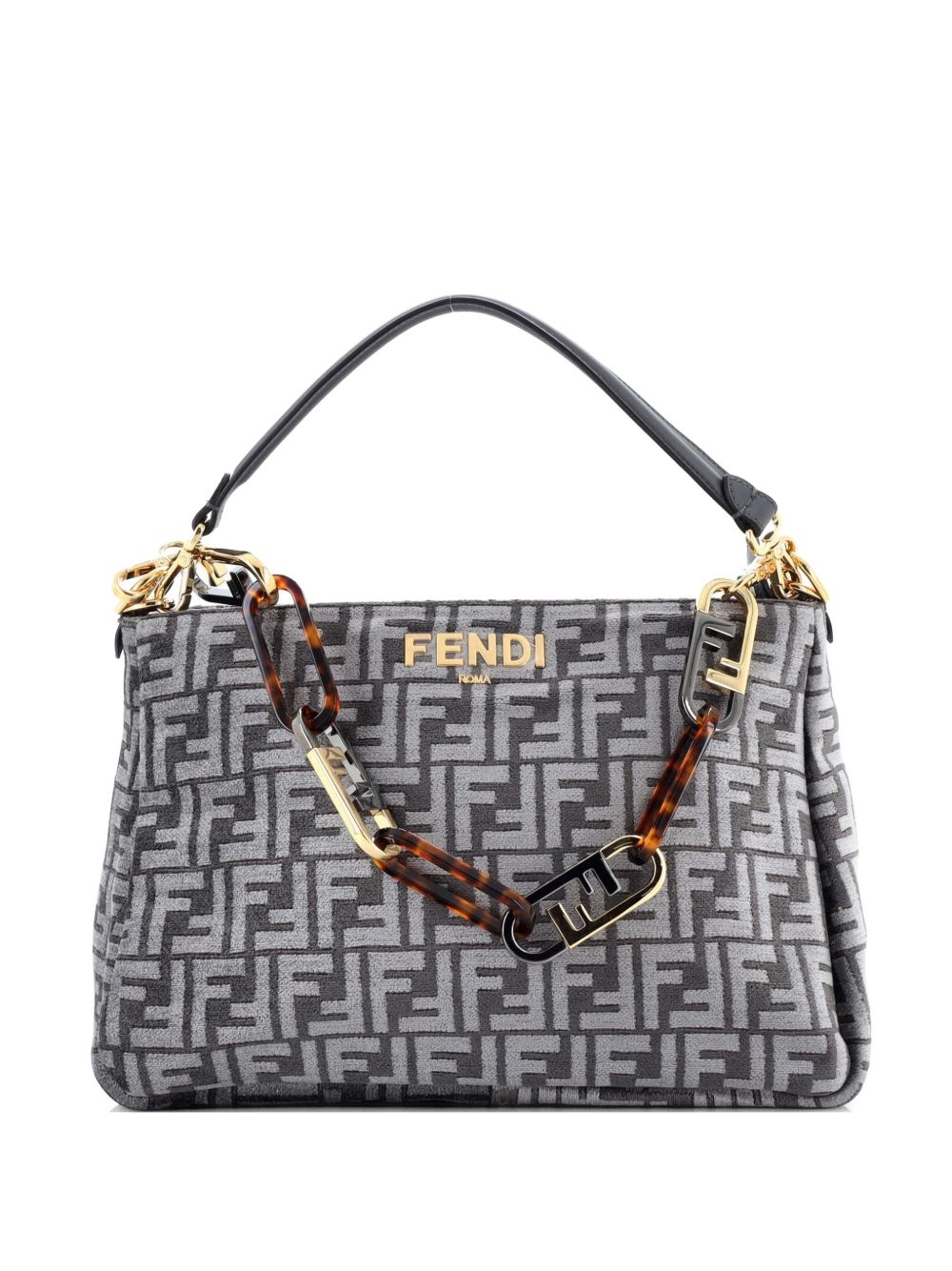 O'Lock Zip Shoulder Bag Zucca Chenille hobo bag