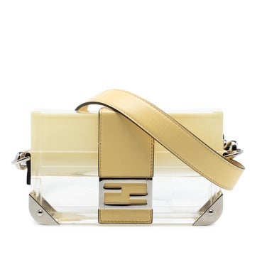 Mini Acrylic Vitello Trunk Baguette Crossbody