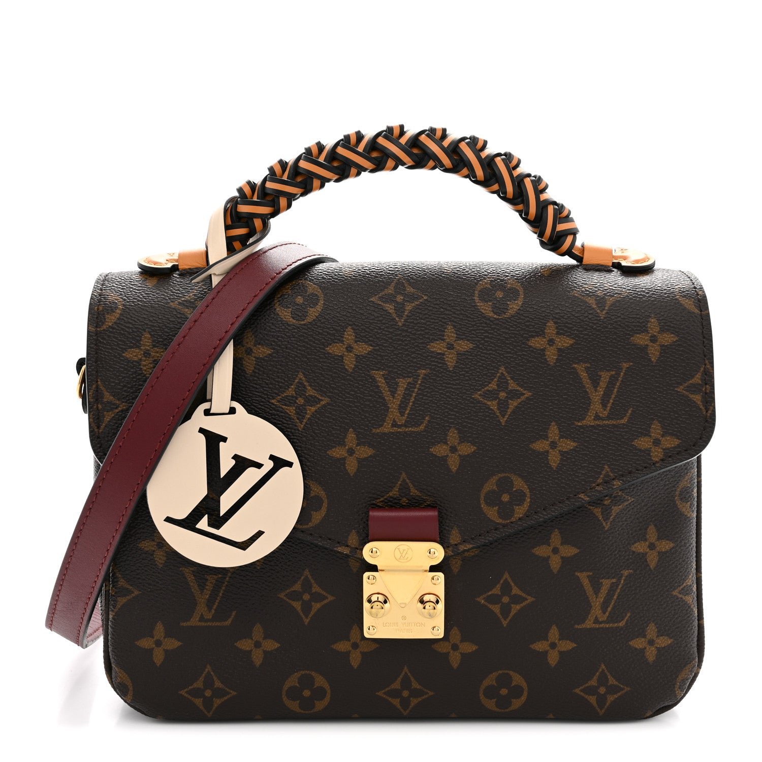 Louis Vuitton Monogram Braided Pochette Metis Safran