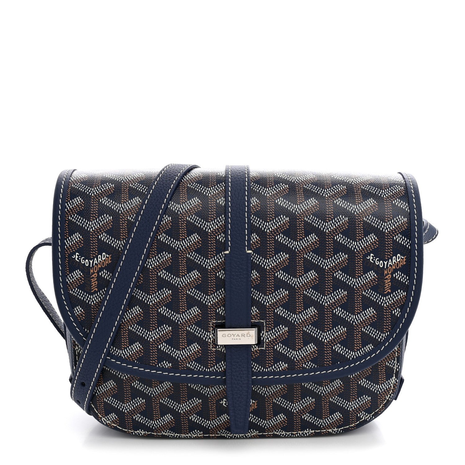Goyardine Belvedere II PM Messenger Bag Navy