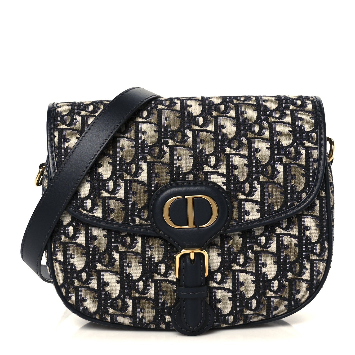 Christian Dior Oblique Medium Bobby Flap Blue