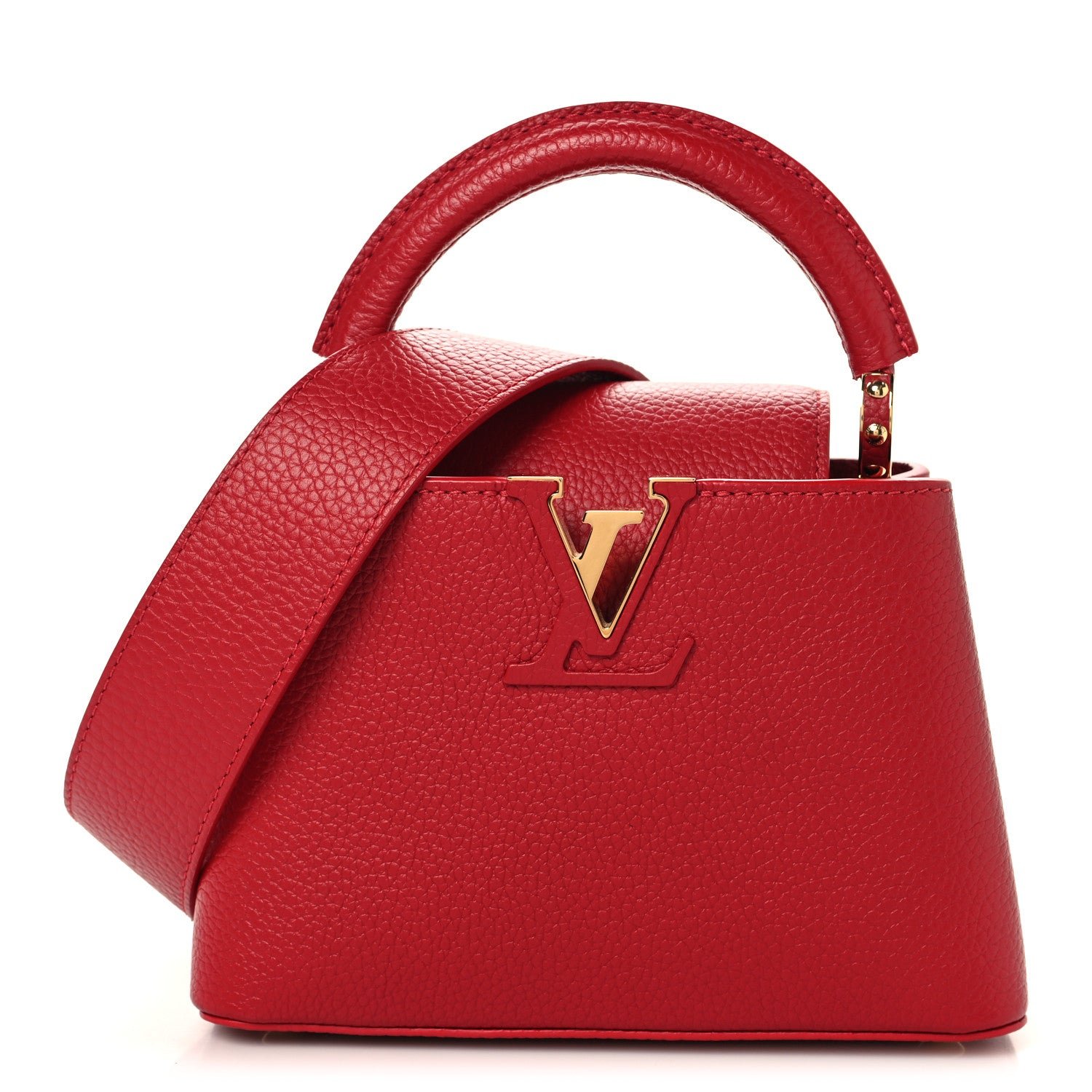 Louis Vuitton Taurillon Mini Capucines Scarlet
