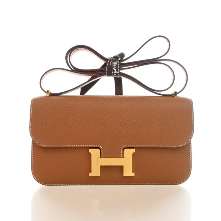 Hermes Gold Epsom Constance Elan 25