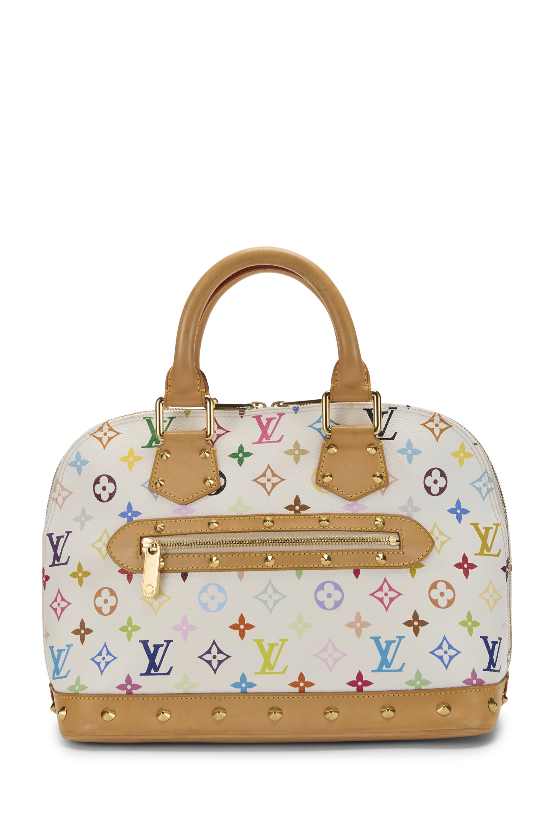 Takashi Murakami x Louis Vuitton White Monogram Multicolore Alma PM