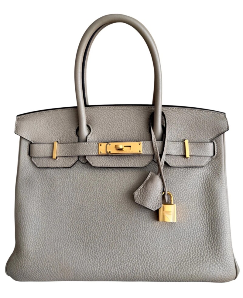 Gris Tourterelle Togo Birkin 30 Gold Hardware, 2015
