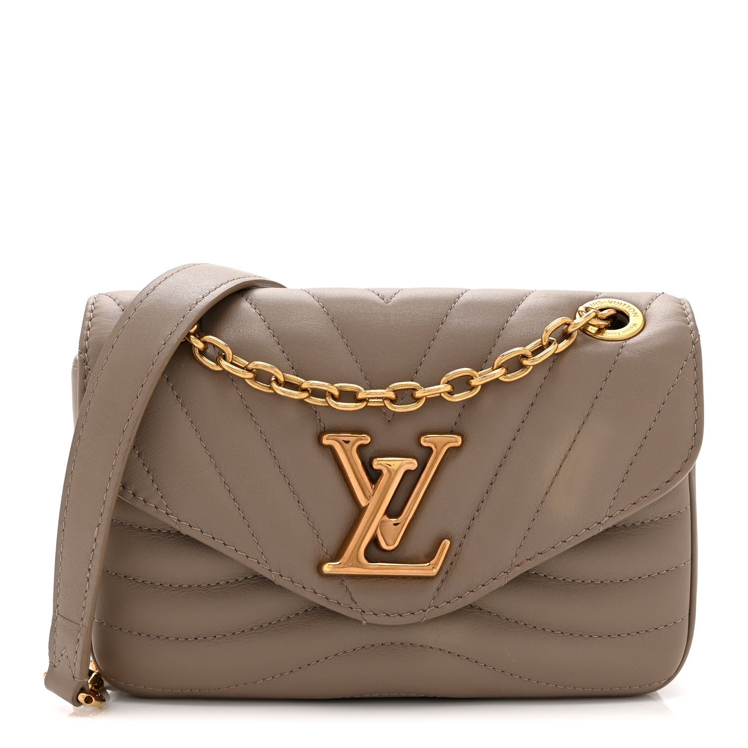Louis Vuitton Calfskin New Wave Chain PM NM Taupe
