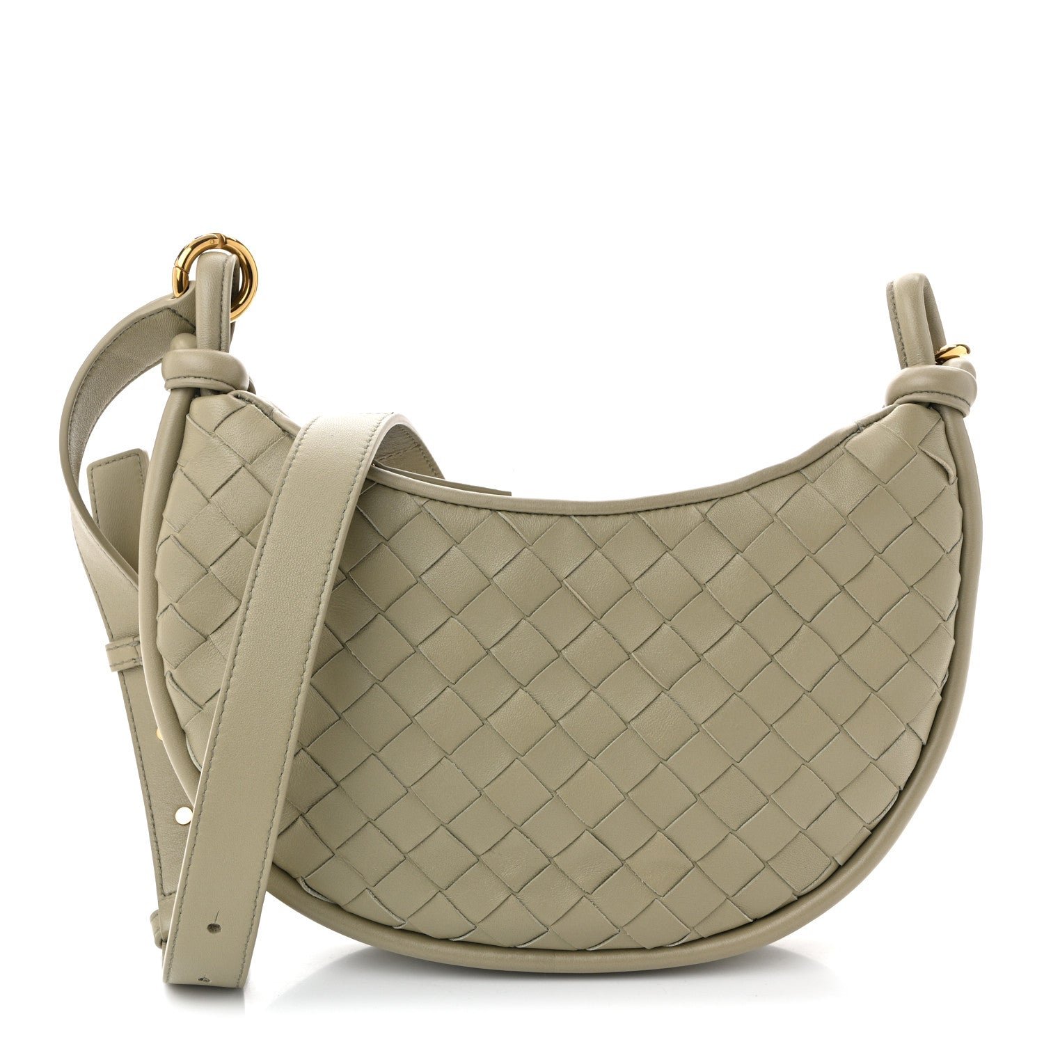 Bottega Veneta Nappa Intrecciato Small Gemelli Multipocket Bag Travertine Muse