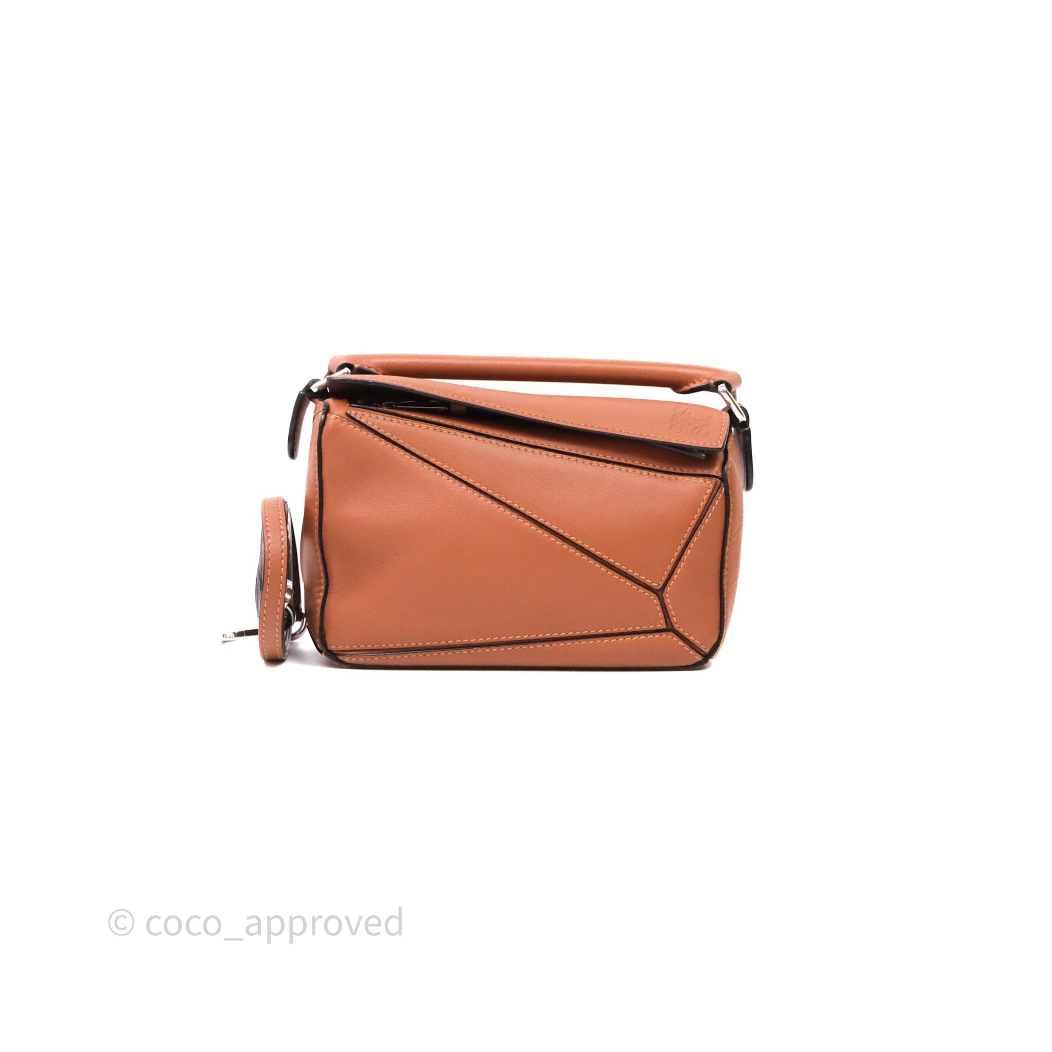 Loewe Mini Puzzle Bag Tan Calfskin Gold Hardware