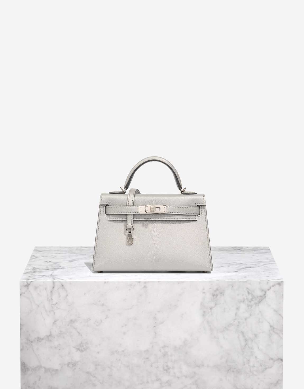 
		Kelly Mini Chèvre Chamkila Gris Argenté    