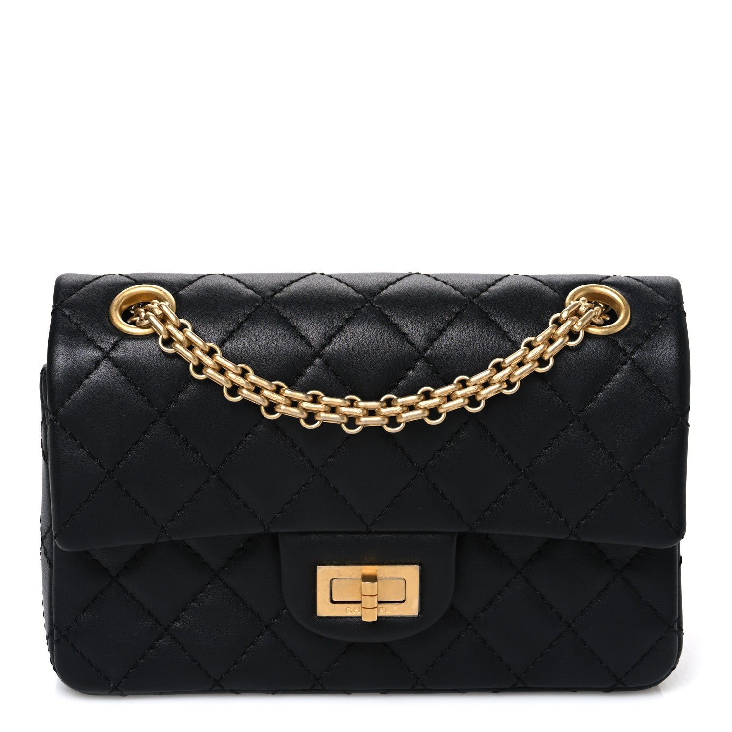 Chanel Calfskin Quilted 2.55 Reissue Mini Flap Black