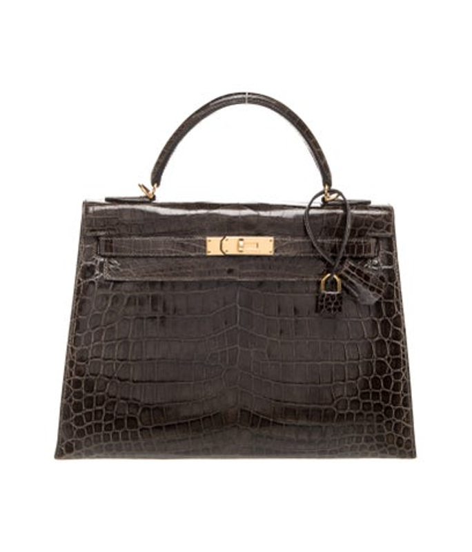 Hermes Shiny Niloticus Crocodile Kelly Ii Sellier 32