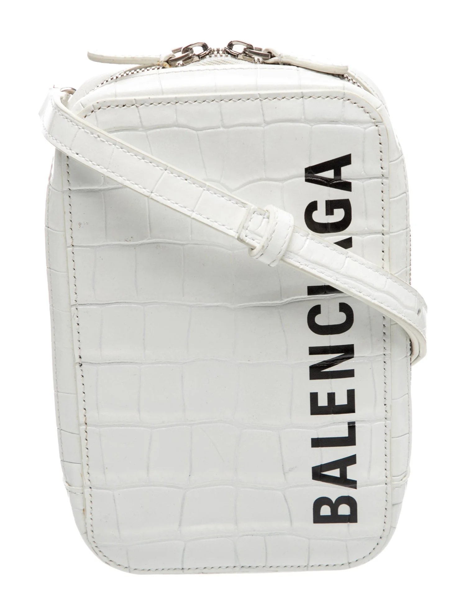 Embossed Leather Crossbody Bag