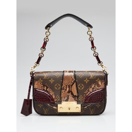 Louis Vuitton Louis Vuitton Limited Edition Monogram Bordeaux Canvas Exotic Monogramissime Pochette Bag