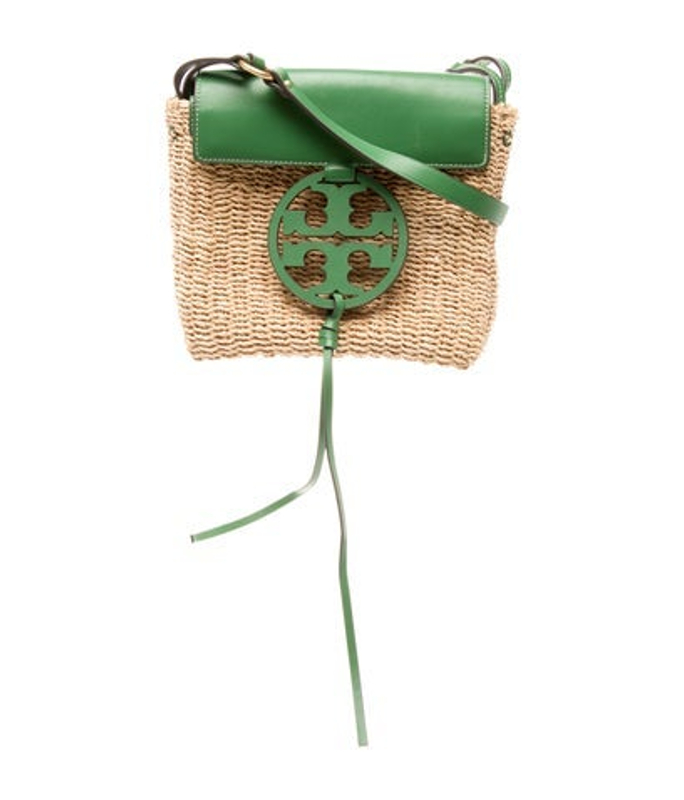Tory Burch Burch Straw Crossbody Bag