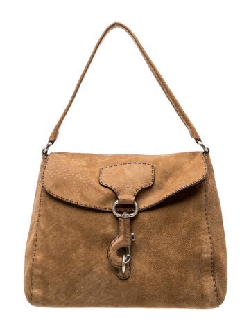 Prada Enameled Metal Triangle Shoulder Bag