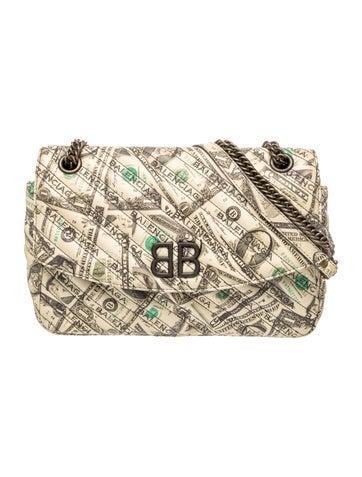 Balenciaga Leather Money Print