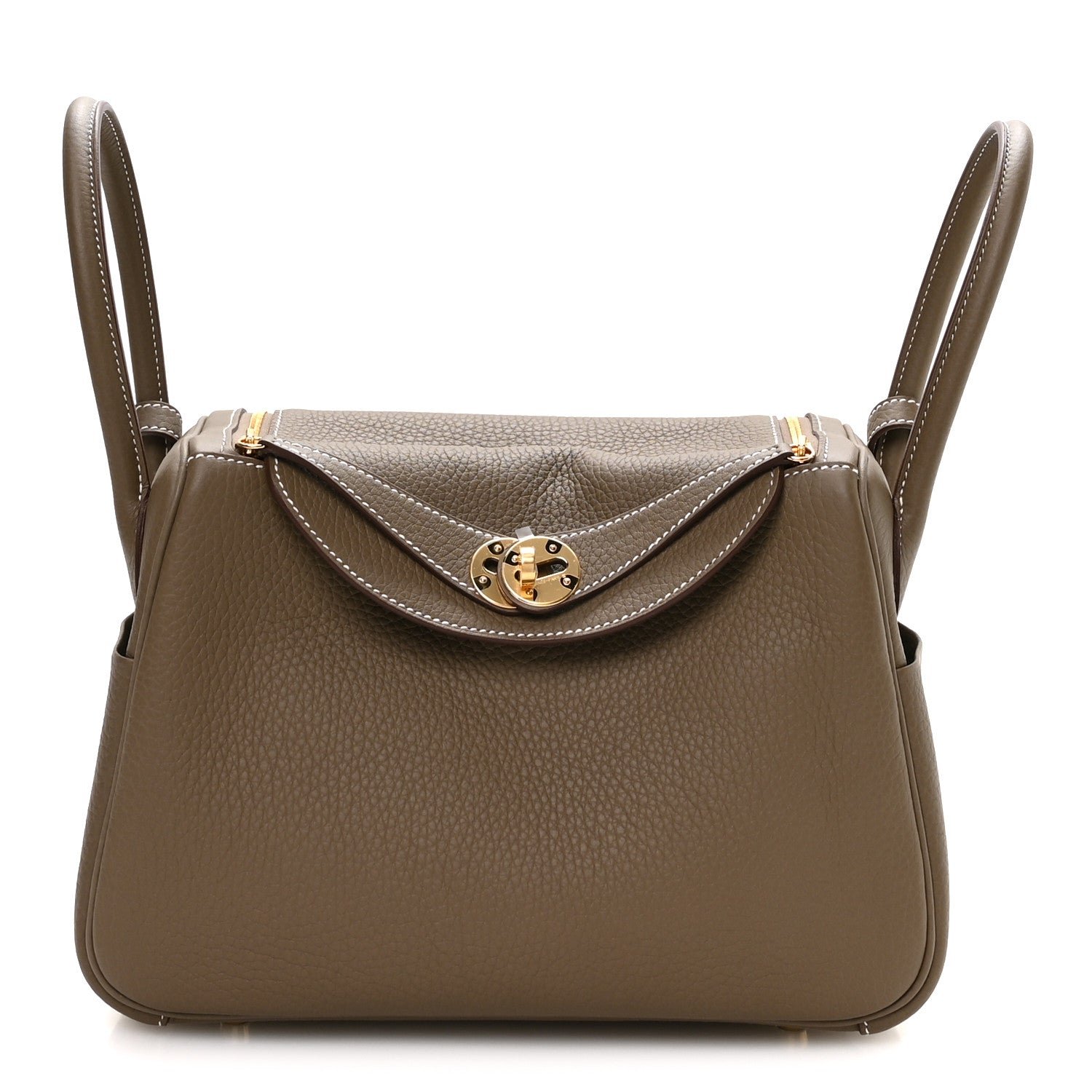 Hermes Taurillon Clemence Lindy 26 Etoupe