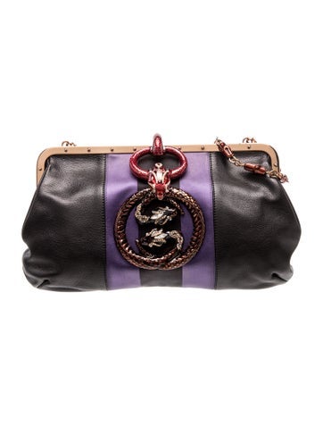 Leather Serpent Interlocking Shoulder Bag