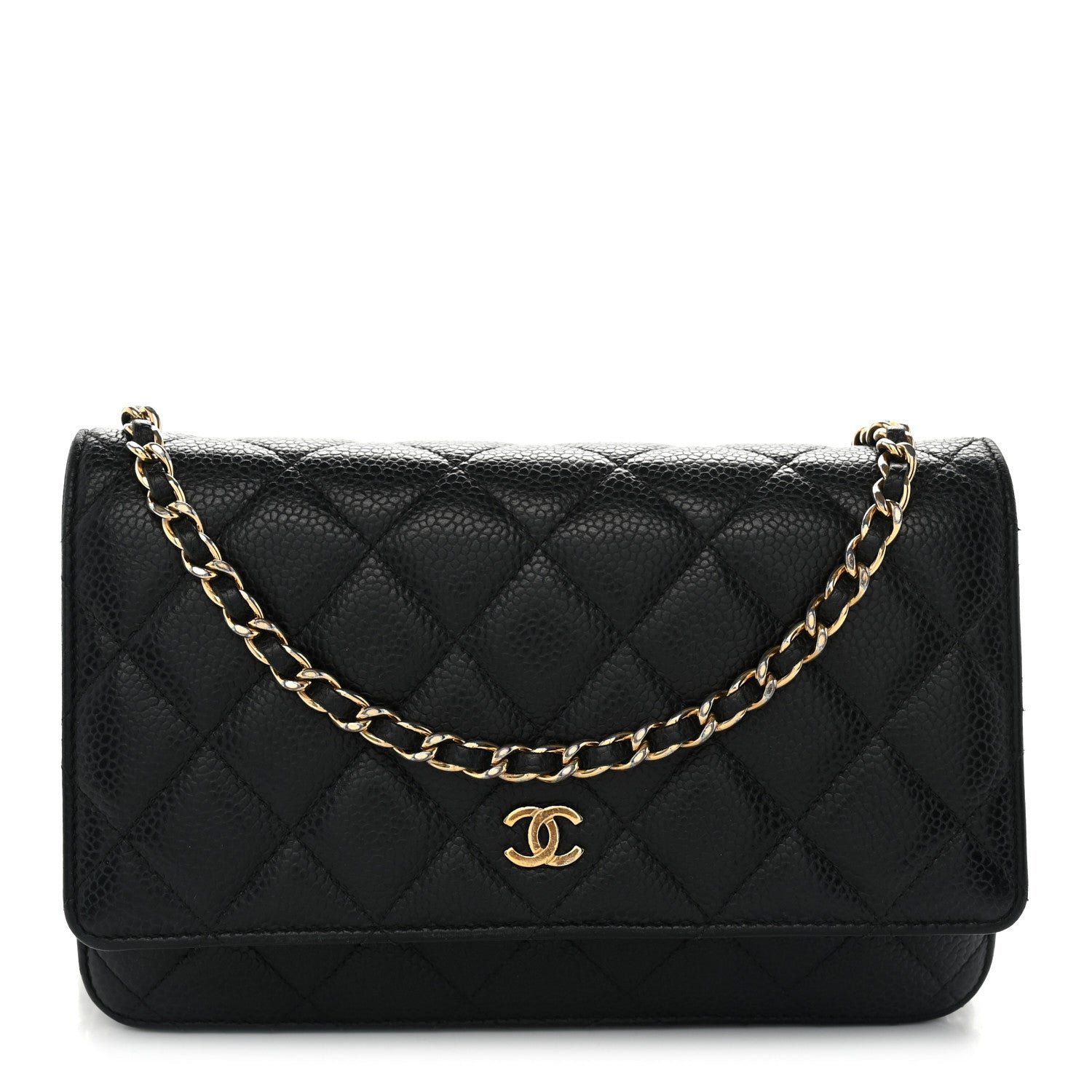 Chanel Caviar Quilted Wallet on Chain WOC Black