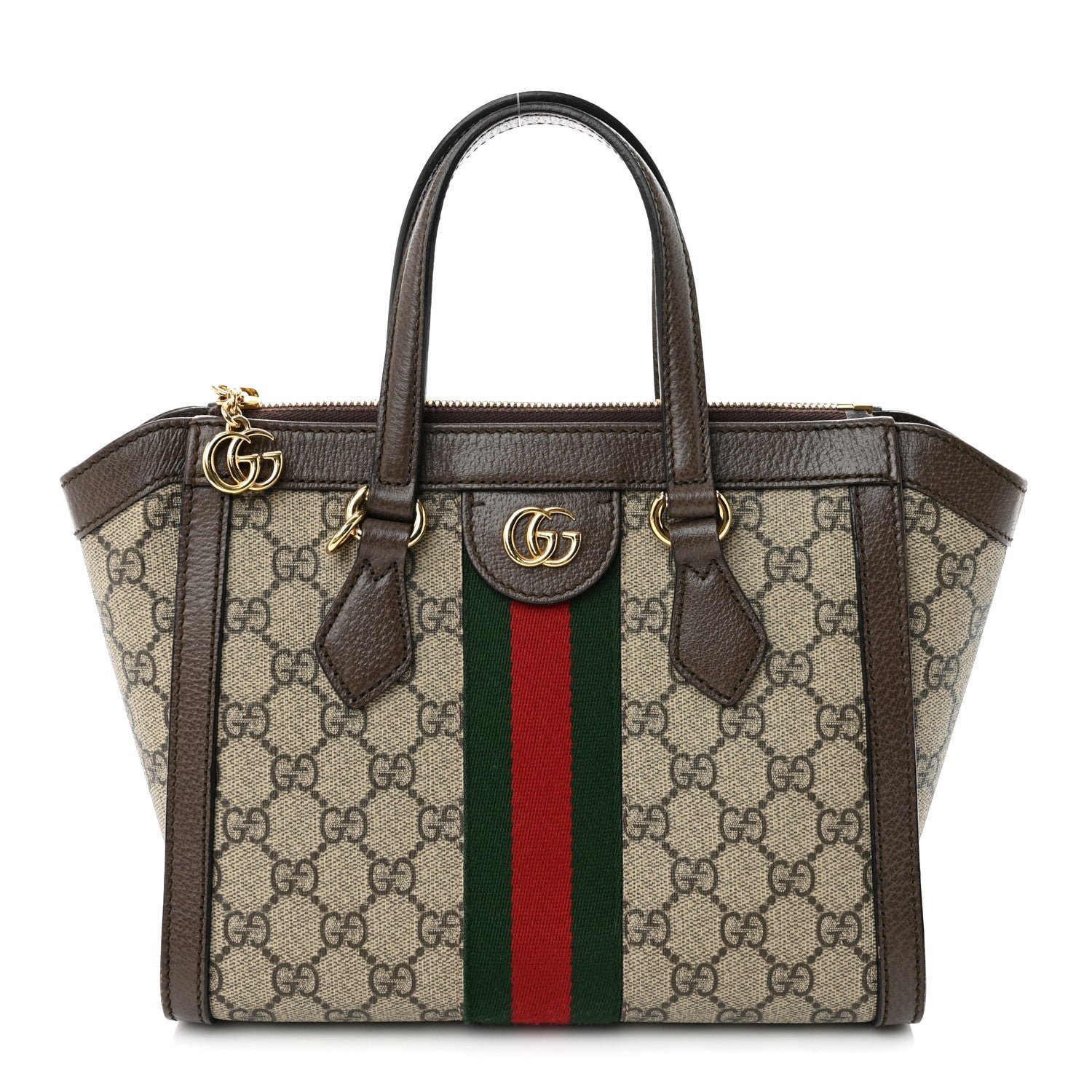 Gucci GG Supreme Monogram Small Ophidia Tote Bag Brown