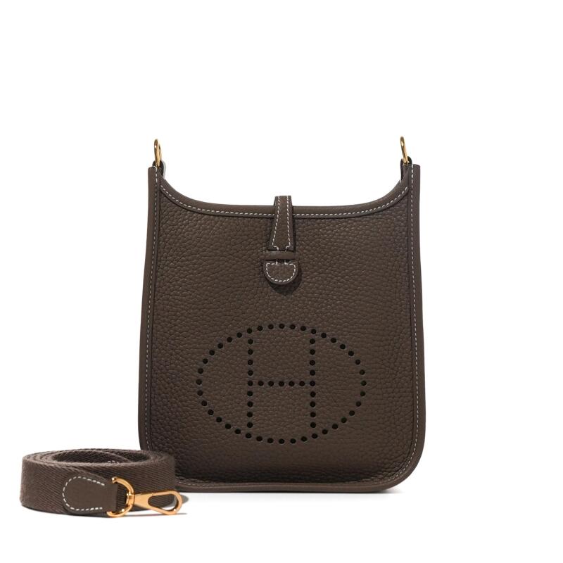 Hermes Etoupe Clemence Mini Evelyne II TPM 16 Gold Hardware, 2021