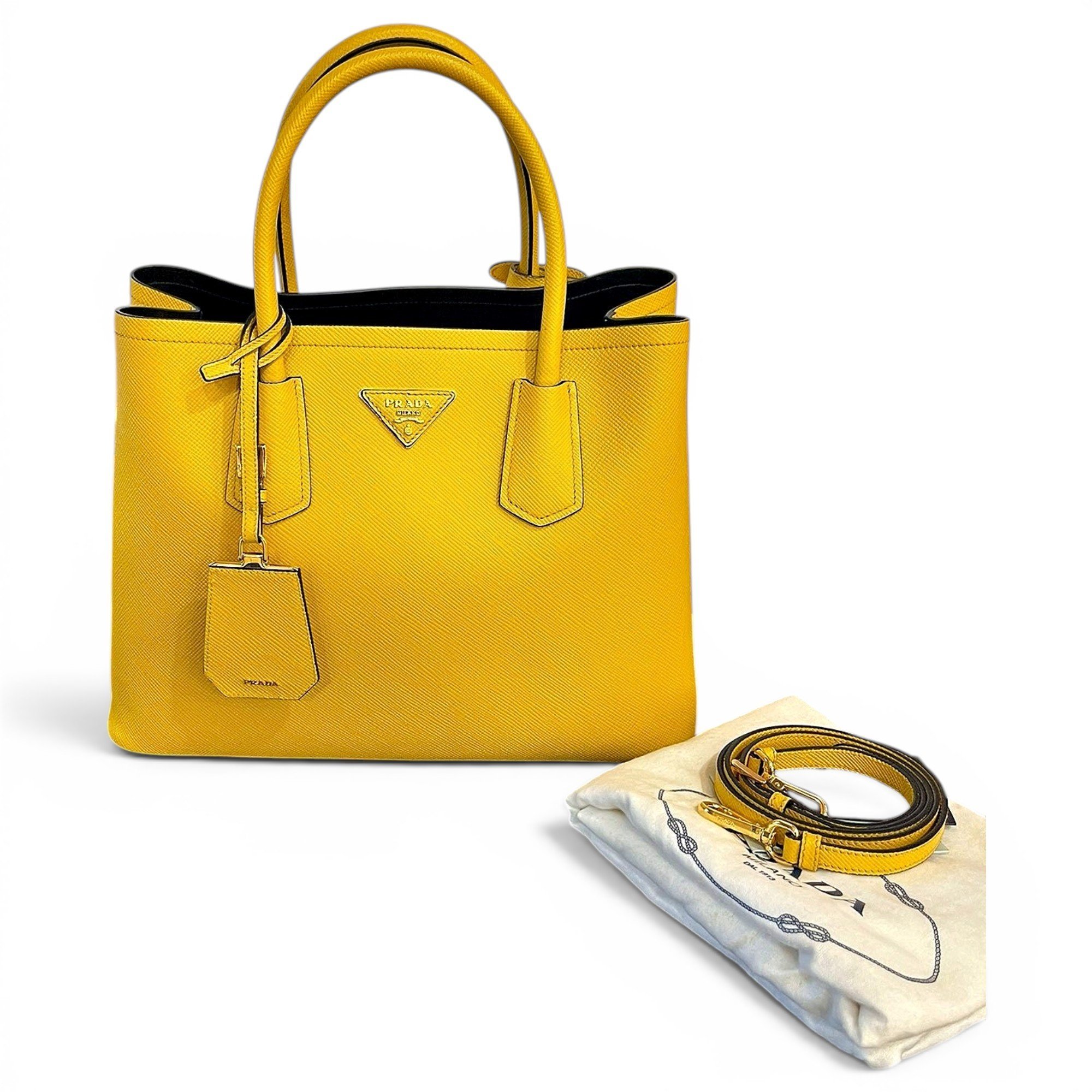 Double leather tote