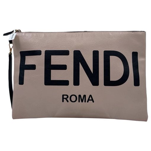 Leather clutch bag