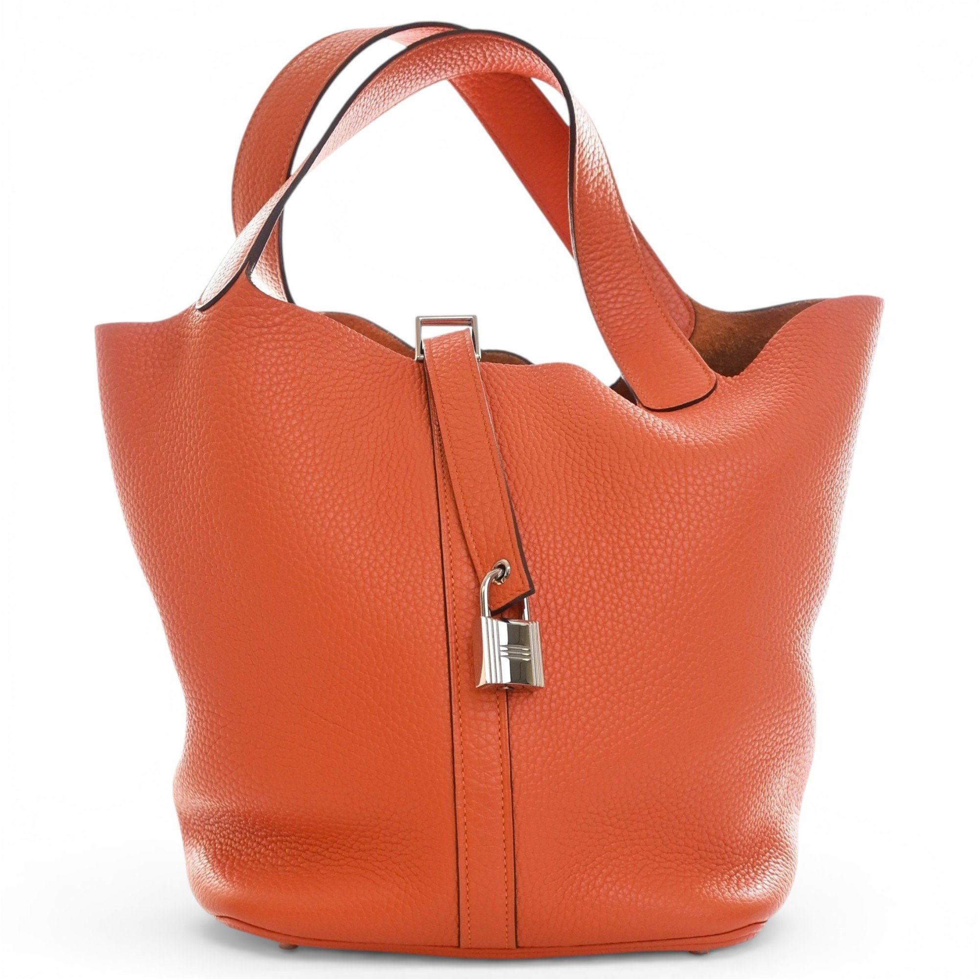 Picotin leather tote