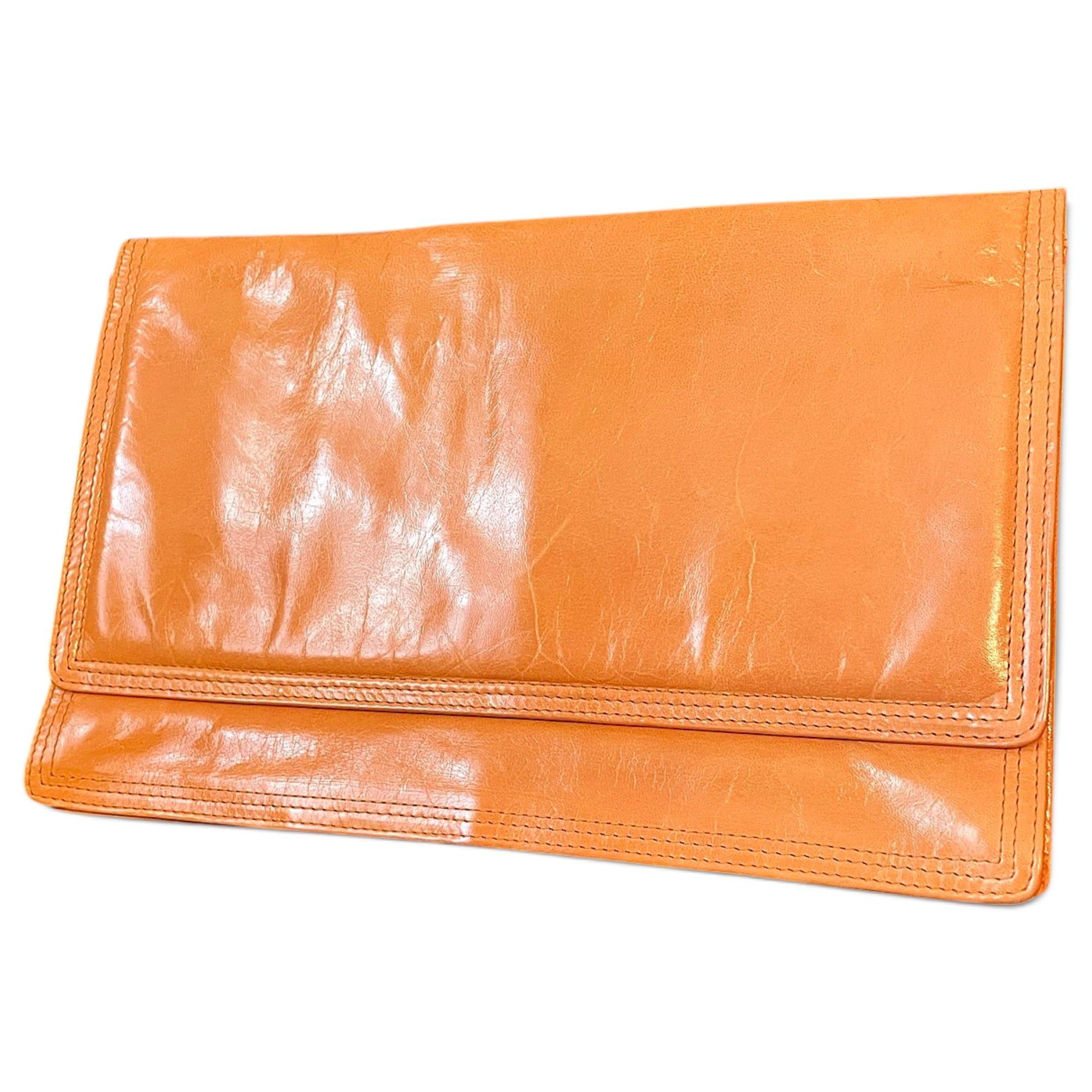 Leather clutch bag