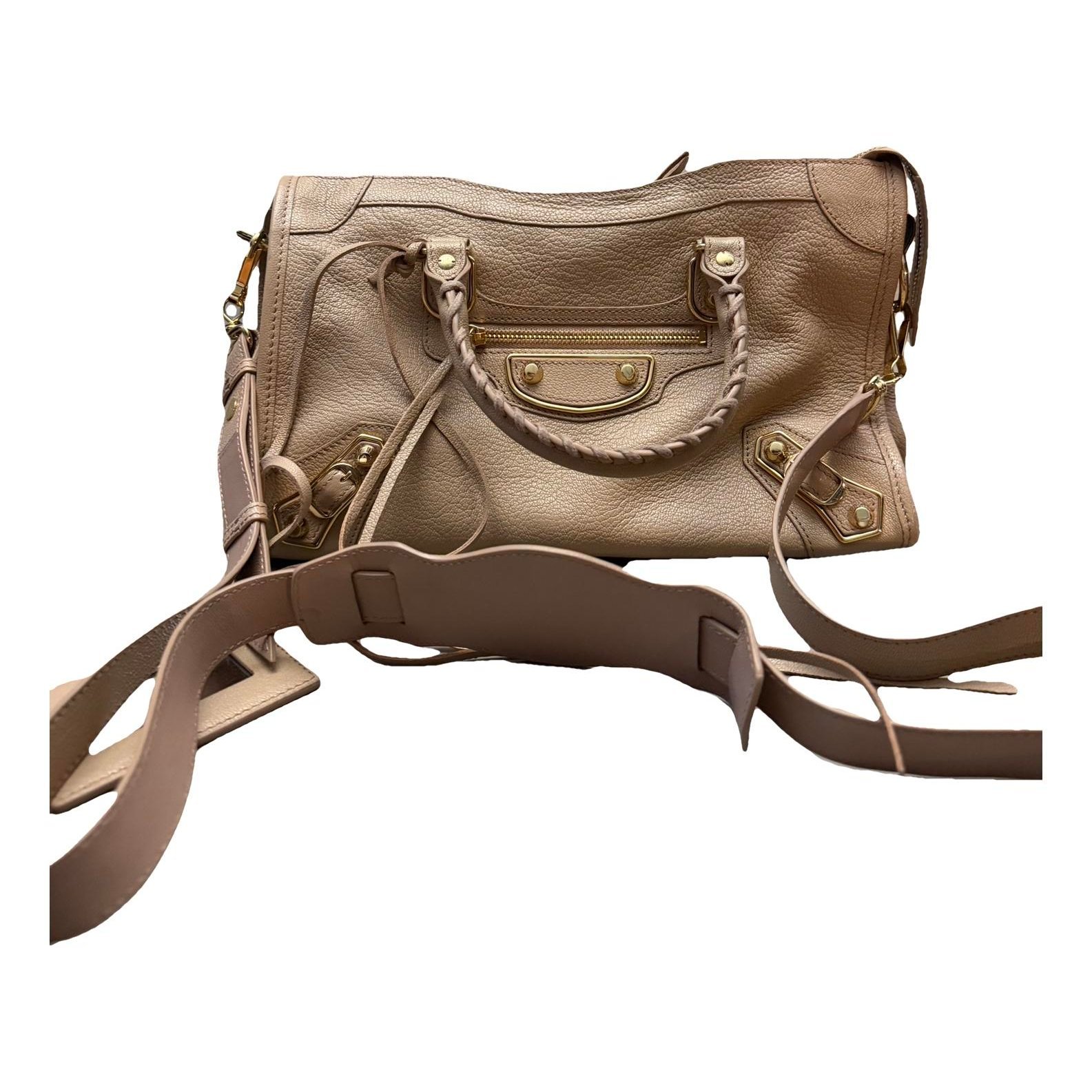 City leather handbag
