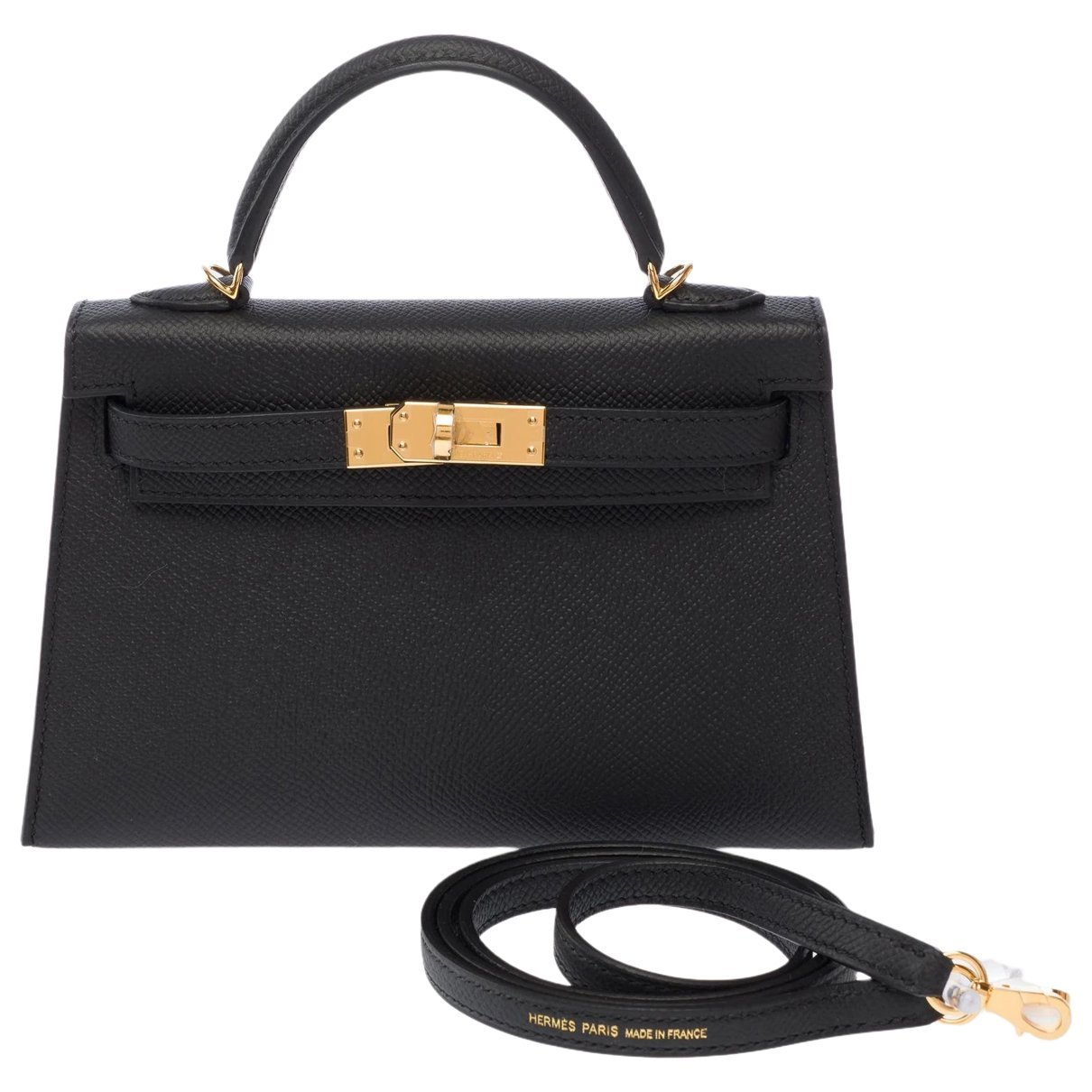 Hermes Kelly Handbag Black Epsom Leather 2026