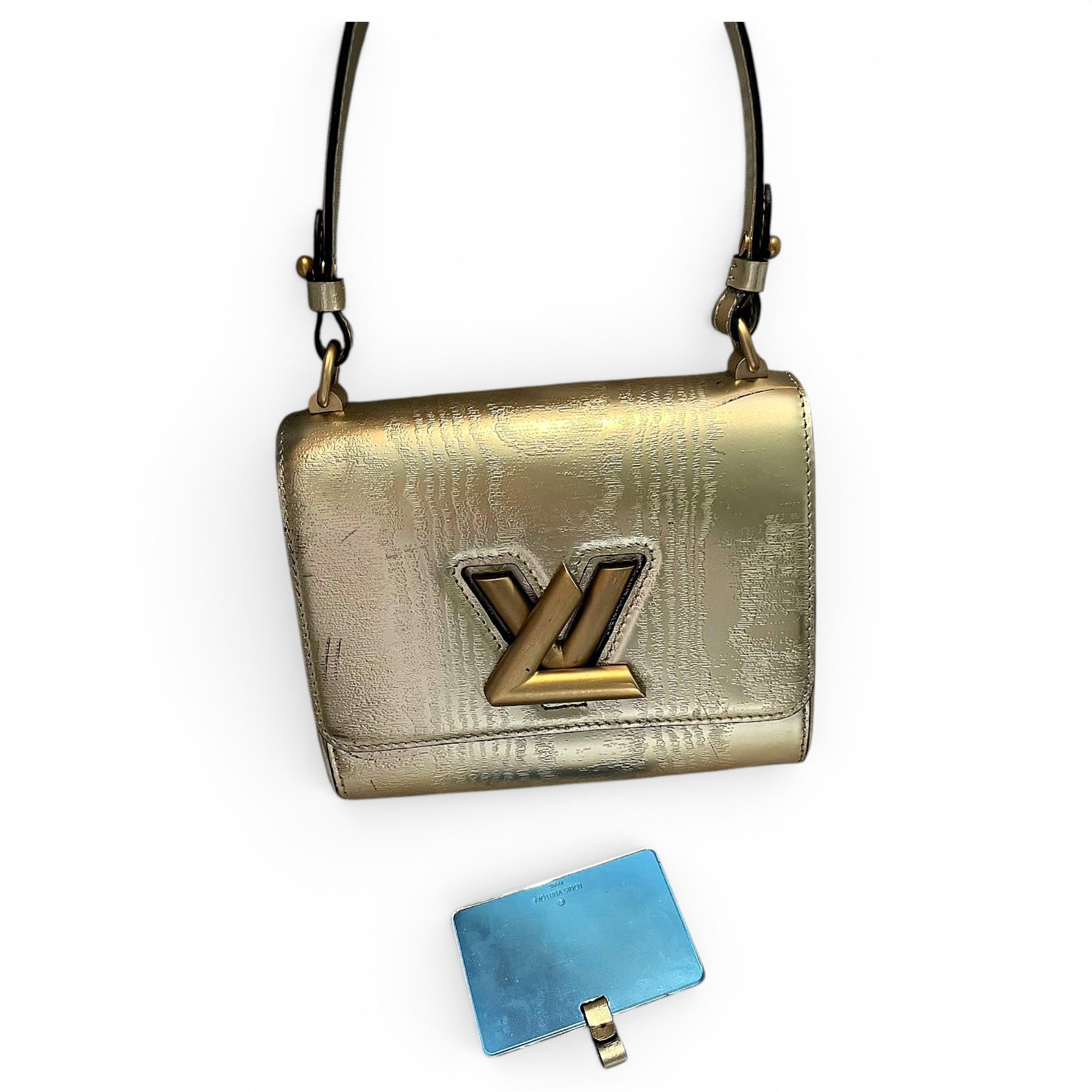 Twist leather crossbody bag