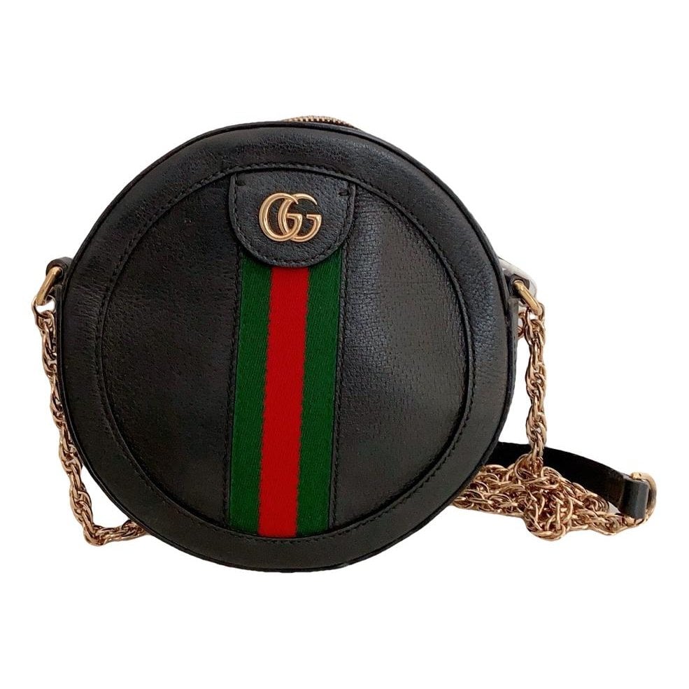 Ophidia Round leather handbag