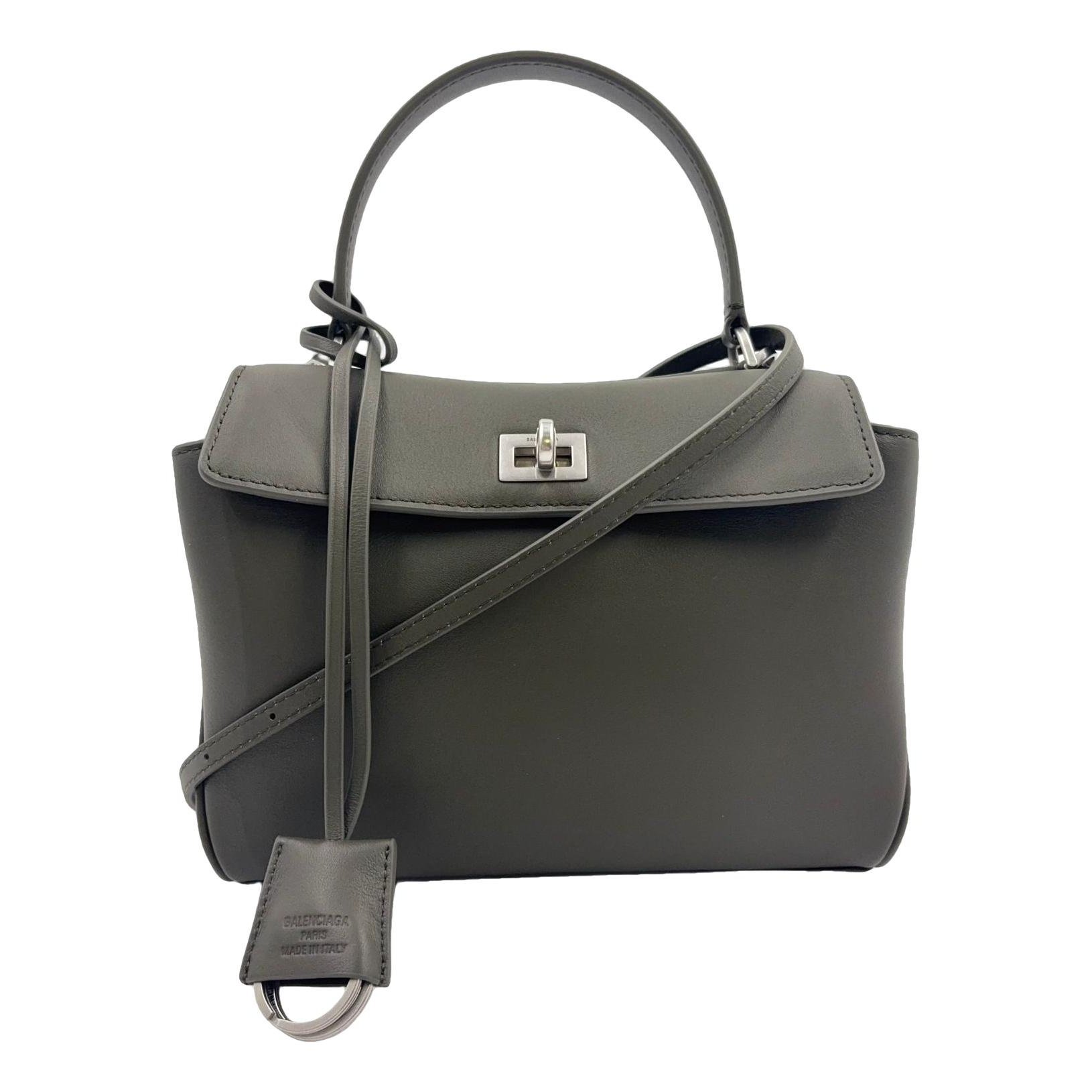 Hardware leather handbag